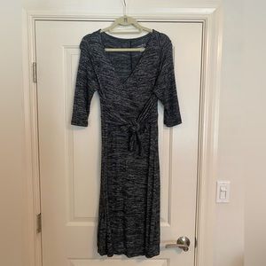 Isabel Brushed Knit Wrap Fitted Maternity/Nursing Dress